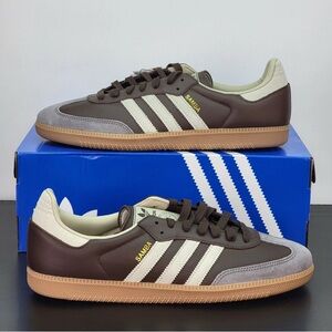 NEW Adidas Samba OG Brown Putty Grey ID1481 - Size Men’s 5 / Women's 6.5 Shoes